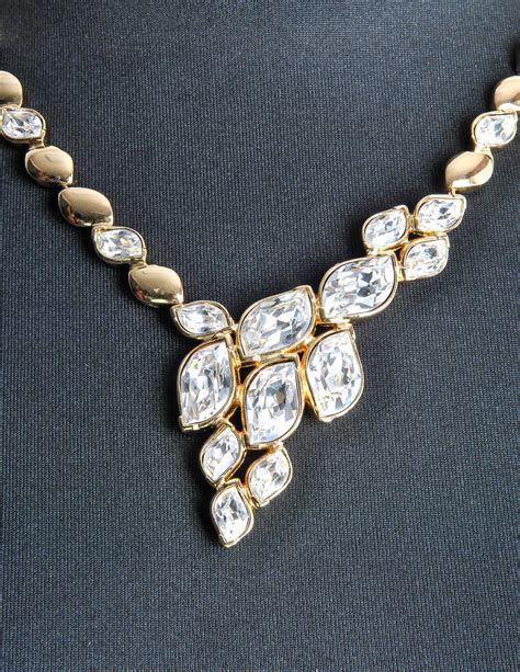 christian dior rhinestone necklaces